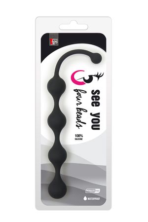 SEE YOU FOUR BEADS ANAL BLACK 23,9CM