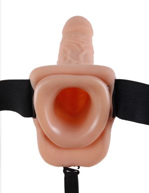23CM HOLLOW STRAP-ON WITH BALLS