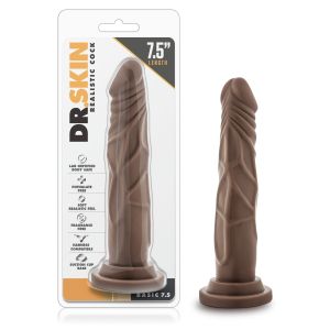 DR. SKIN REALISTIC COCK CHOCOLATE 17.5cm