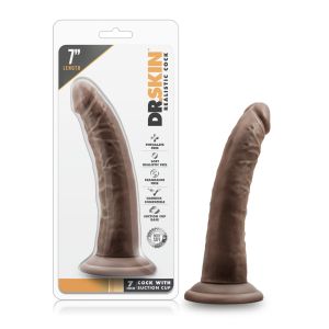 Dr. Skin Cock With Suction Cup - Chocolate- 18cm