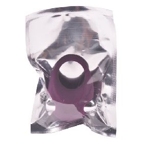 Purple Color Silicone Vibrating Cock Ring with Clitoral Stimulator