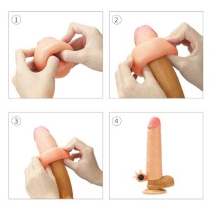 Add 2" Vibrating Silicone Extender 18.75cm