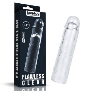 Flawless Clear Penis Sleeve Add 2'' 19cm