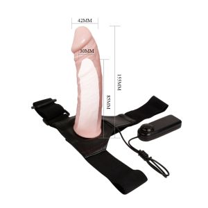 Hollow strap-on with Vibration 15.5cm