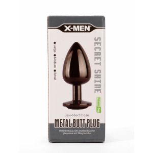 X-MEN Secret Shine Metal Butt Plug Gun Colour S (7.1cm)