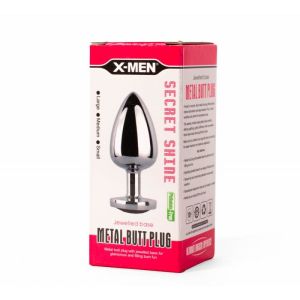 X-MEN Secret Shade Metal Butt Plug Red L (9.5cm)