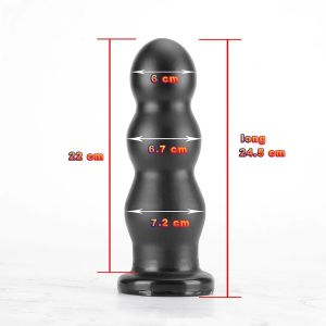 X-MEN Butt Plug Black (24.5cm x 7.2cm)