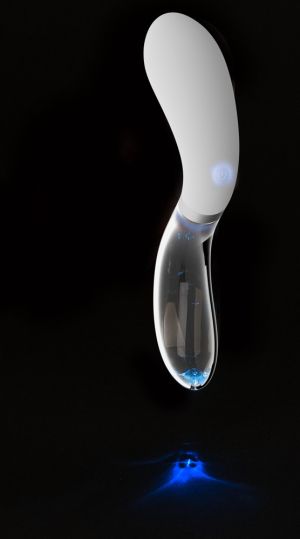 Curve LED Vibrator (20,5 cm) Glass/Silicone