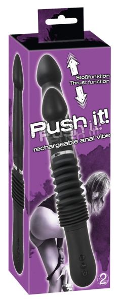 Push it! Vibrator cu miscare sus/jos de 6cm
