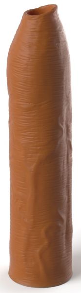 Uncut Silicone Penis Enhancer, Tan (17.8 cm)