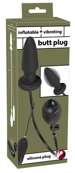 Inflatable Vibrating Butt Plug (12,2 cm)