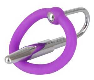 Penisplug with a silicone glans ring