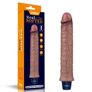 9.5" REAL SOFTEE Rechargeable Silicone Vibrating Dildo (24.5cm)