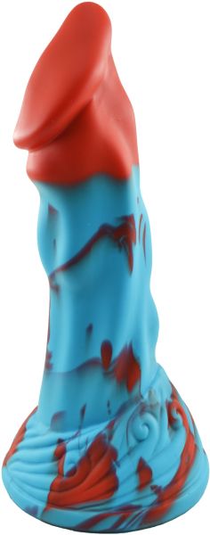 Dildo No.2 Fantasy Beasts, Blue/Red (21 cm)